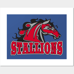 Stallions Sports Team Logo Posters and Art